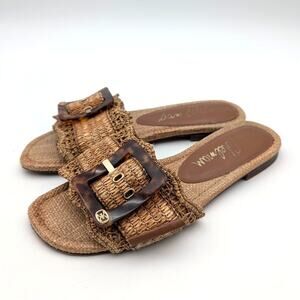 Sam Edelman Bambi Slide Sandals Big Buckle Women's Cuoio US7M EU37